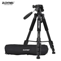 Monopodi Zomei Q111 142cm/ 56 "Tripode di viaggio in lega di alluminio portatile leggero con piastra/ borsa a rilascio rapido per canon Nikon Sony