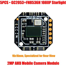 カメラ5PCS/ロットリアビュースターライト1080P 2MP GC2053 + FH8536H車両モバイルAHD CCTVカメラモジュールボードPCB 16x16mm 1920x1080ミラー