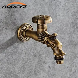 Bathroom Sink Faucets Outdoor Patio Garden Anti-freeze Faucet Household Washing Machine Mop Pool Brass Antique Vintage Single Cold JS-F518