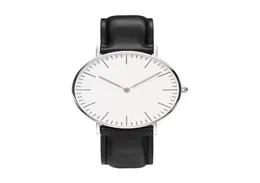 Designer Mens Watch DW Women Fashion Watches Daniel039s Black Dial Läderbandklocka 40mm 36mm Montres Homme264K8045081