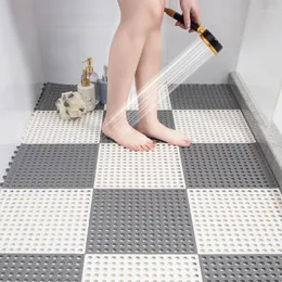 Badmatten Toilette wasserdichte Fußzimmer Matte Nicht rutsches Boden Badezimmer Spleißen Dusch Haushalt