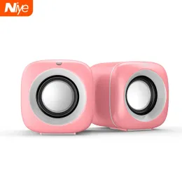 مكبرات الصوت USB مكبرات صوت الكمبيوتر السلكية PINK PINK LAPTOP SPEAKER SPROOFER DEEP BASS SOUND SOUND BOX MUSIC PLAWER