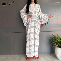 Bohem saçaklı elbise yaz zemin süpürme zarif kuveyt müslüman kaftan kadın plaj giyim mayo kapakları