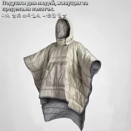 Gear Saco de dormir preguiçosos portátil unissex fácil de armazenar acampamento à prova d'água ao ar livre Poncho de viagem de inverno para dormir para dormir