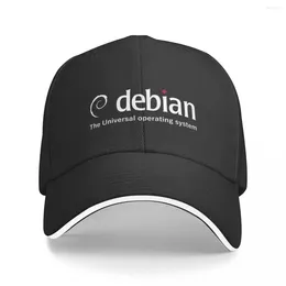 Ball Caps Debian White Baseball Cap Snap Back Hat Mens Tennis Women's