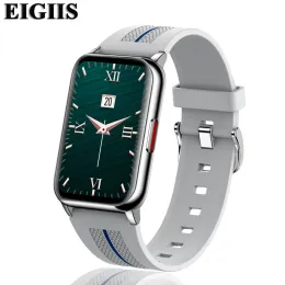 Pulseiras Eigiis Smart Watch Men 1,57 polegada Tela de toque completa Tela sangue Oxigênio Coração Mulheres de banda inteligente para Xiaomi Andriod iOS Huawei Phone