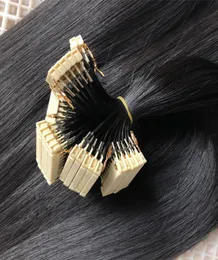 6d hair extension factory indian virgin remy hair 1B color 05gstrand 100strandslot 6D hair extension6351082