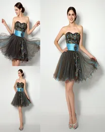 New Cheap In Stock Short Homecoming Dresses under 50 Real Pos Sweetheart Feather Embroidery Semi Prom Party Gowns 8th Graduatio7208047