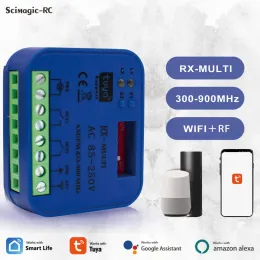 Controle 1/3/5/10pcs 300900MHz rxmulti tuya wifi Universal Garage Door Remote CControl Receptor 2CH AC DC 930V 85250V Smart Switch