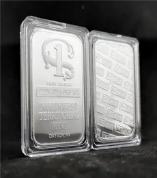 5pcs مركبة غير مغناطيسية شمال غرب Mint Dayton NV 1 Troy Ounce 999 Fine Sliver Plated Bar Bullion Collection321150474