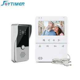 جرس الباب 4.3 بوصة HD فيديو داخلي كاميرا Doorbell Camera الاتصالات الداخلية للمنزل Onekey Unlock مع وظيفة كتم الصوت