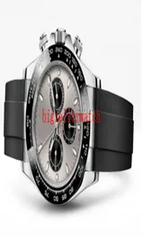 Homens de borracha Strap Sport Watch 116519 Luxo Wristwatch Watch Mechanical Watch 18K Bada de Cerâmica de Ouro Branco Relógios de Mens no Chro2211043