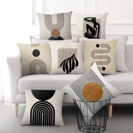 Cuscino 45x45cm Abstract Geometric Line Copertura creativa decorazione per la casa per la decorazione del divano in casa