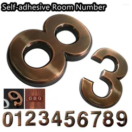 Figurine decorative 1 PC ABS impermeabile ABS in plastica autoadesiva di bronzo di bronzo piastre per porta del carico del cartello