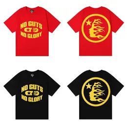 Shirt Hellstar 2024New Designer Hell Star Tende Mens Fashion Trends No Guts No Glory Letter Printing 100 Cotton Tshirt Hip Hop Tops Rap Street Fashion Talk Show Tees
