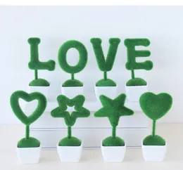 Love Heart Pot Plastic Plastic Pot Plants Artificial Plants Easter Bunny Rabbit Pot Valentine Decoration Decorazione per ufficio Decorazione Regali 9916262