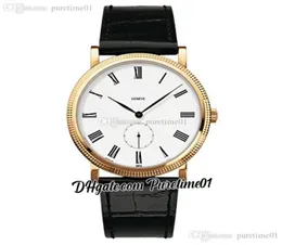2022 Calatrava 5119J001 Automatic Mens Watch 40mm 18K Yellow Gold White Dial Roman Markers Black Leather Strap 11 Styles Watches 7896045