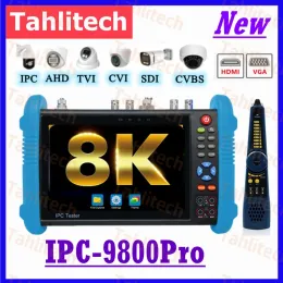 عرض جديد 8K CCTV IP Camera Tester Monitor 8K IPC 8MP AHD TVI SDI CVI TESTER VGA HDMI WIFI