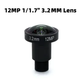 부품 12megapixel 1/1.7 "160도 광각 고정 M12 마운트 4K 보안 IP 카메라 또는 스포츠 작업 DV 용 3.2mm CCTV 렌즈