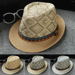 Wide Brim Hats Men And Women Retro Jazz Hat Bohemian Style British Sun Travel Bent Visor