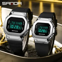 Relógios Sanda Militar G estilo homem LED Digital Watch Men and Women Casal relógio à prova d'água Homem de pulso Relógio Relogio Masculino