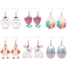 Dangle Earrings Easter For Women Enamel Colorful Egg Drop Cute Stylish Spring Festive Party Jewelry