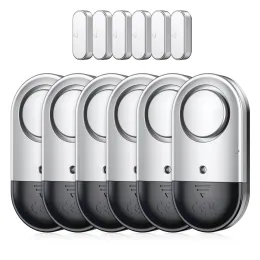 Detektor 6pcs Türfenster Alarme 125 dB Fensterpool Alarme für die Sicherheit von Heimsicherheit Wireless Magnetsensor Alarm Einbrecher Alarm für Kindersicherheit