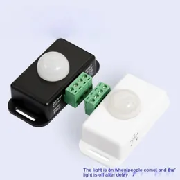 1PCS DC 12V 24V 8A Automatic Adjust PIR Motion Sensor Switch IR IR IR IR -INNTECTOR MONTER MODUAL