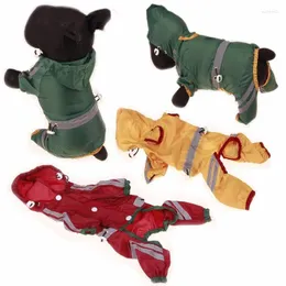 Abbigliamento per cani da pericolo per animali domestici Sicurezza impermeabili a colori solidi in PVC Waterpoof a strato singolo Impermeabili per animali domestici