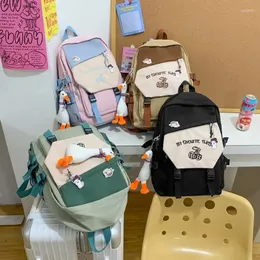 Sırt çantası kampüsü basit okul çantası öğrenci kız çanta erkek okul çalışması sevimli kawaii çocuklar