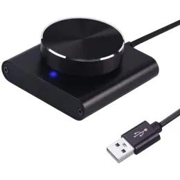 Delar 1/2st USB -datorvolymkontroll PC Högtalare Extern ljudvolymkontroll Knopp Digital kontroll med en nyckel Mute -funktion