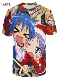 Cloocl Lucky Star Anime Anime Menwomen Casual Tshirt Festa 3D Short Mouw Loli Otaku Comic Tops1241879