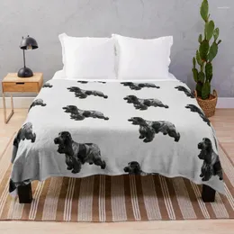 Coperte cocker spaniel blu roan lancia coperta letto morbido Halloween pelio