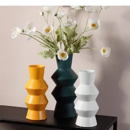 Vasos vaso de cerâmica geometria abstrata acessórios de flores hidroponia casamento moderno de decoração em casa