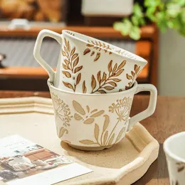 Tazze ceramiche nordiche tazze dipinte a mano Rural Personality Cuppa di acqua ruvida Coffee di ceramica Simple Household Ins