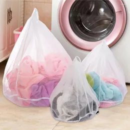 Laundry Bags 3pcs Drawstring Bra Underwear Household Cleaning Tools Wash Organizer Hollow High Capacity Home Appliance