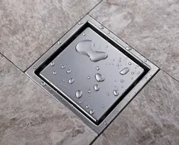 lead Tile Insert Square Floor Waste Grates Bathroom Shower Drain 110 X 110MM304 Stainless steel bathroom floor bath drainer 2864026