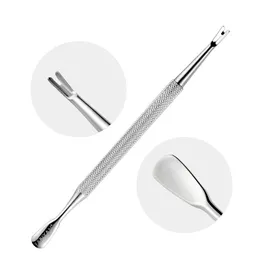 2024 Rostfritt stål nagelband Pusher Remover Spoon Trimmer Metal Double Sided Finger Dead Skin Push Nail Art Manicure Pedicure Tool 1.