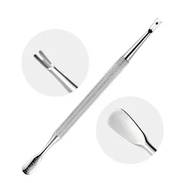 2024 Aço inoxidável Cutícula removedor de pusher colher metal metal de dedo duplo face morto push unhas art manicure pedicure ferramenta 1.