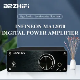 Amplificador brzhifi áudio 80wx2 amplificador de potência digital Distorção Ultralow MA12070 High Power Setreo Sound Amp Mini Tamanho 2.0 HiFi do canal