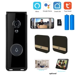 Doorbell tuya wifi dzwonek inteligentny dom bateria kamera hd 1080p wifi bezprzewodowy dzwonek przewodowy dzwonek dwukierunkowy audio dla a