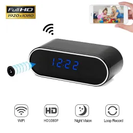 Övervakare HD 1080p Clock WiFi Camera Mini IP Camera P2P Surveillance Security Infrared Night Vision Alarm Motion Remote Mini Camcorder