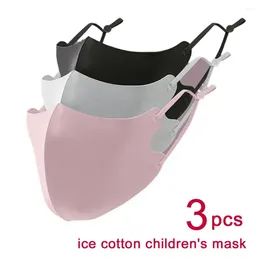 Ледовый шелк милый PM2,5 Маски для рта моются ветропроницаемые ветропроницаемые анти пылевые фильтр маски для детей