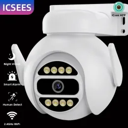 Câmeras de vigilância de 6MP câmeras de vigilância ao ar livre câmera de segurança sem fio Smart Alarm ICSEE WiFi IP Camera Imou Rastreamento automático Cruiser 2