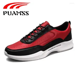 Walking Shoes Puamss Men's Lace Up Anti-Slip Breattable Sneakers Fall2024 a