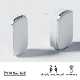 Campainhas C836 Door sem fio smart smart smart smart smart impermeável casa inteligente 38 música portátil celular sino