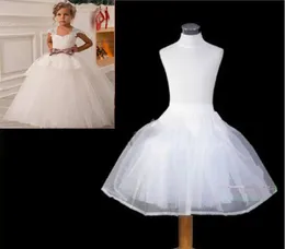 2017 mais recentes crianças anáguas de casamento acessórios para noivos Crinoline White Long Flower Girl Dress Formal Dresskirt9726023