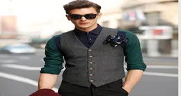 Classic Gray Groom Vests 2019 Mens039 Suit for Wedding Party Groomsmen Vest Businessmen Formal Wear Wedding waistcoat7798378