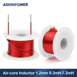 Speakers 1Pcs Aircore Inductor OxygenFree Copper Inductors 1.2mm 0.3mH7.2mH Speaker Crossover Hollow Frame Coil Frequency Divider Coil