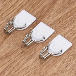 6 pezzi da 6 pezzi forti ganci adesivi porta appiccicoso supporto per appicciciere cucina bagno bianco abiti per porte per porte per asciugamano